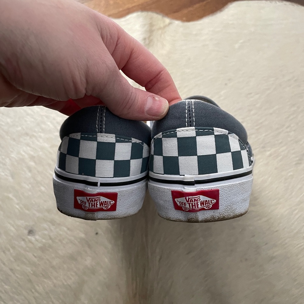 Vans gray and White Checkerboard Sneakers - Picture 3 of 5